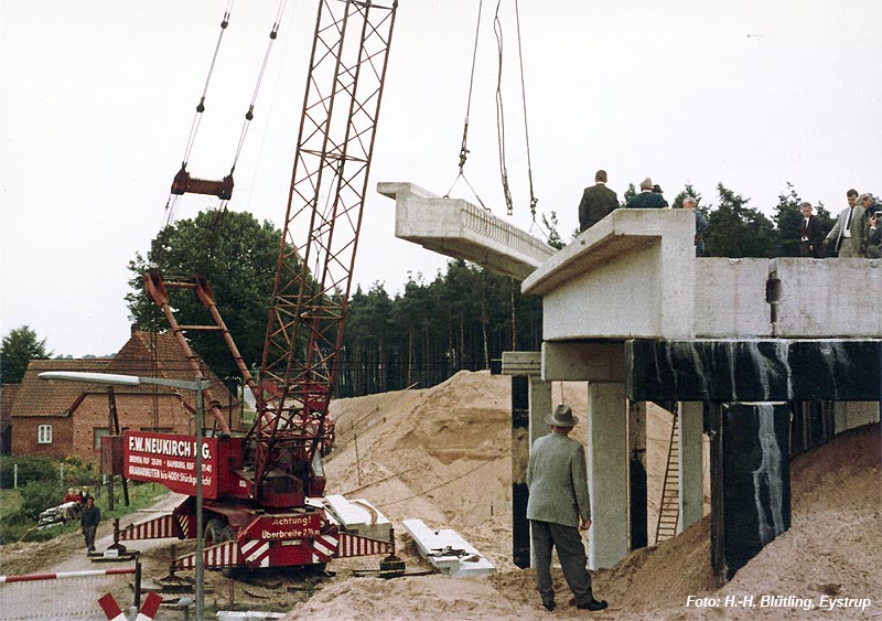 Brückenbauarbeiten in Gandesbergen 1967